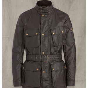 BELSTAFF TRAILMASTER WAXED COTTON MOTO JACKET